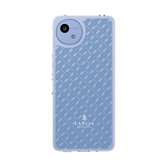 スリムプロテクションケース［ LANVIN COLLECTION - ロゴパターン - ブルー ］
