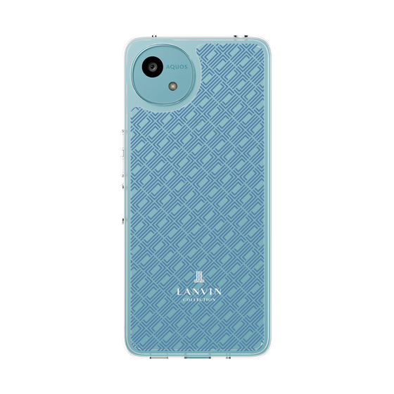 スリムプロテクションケース［ LANVIN COLLECTION - ロゴパターン - ブルー ］