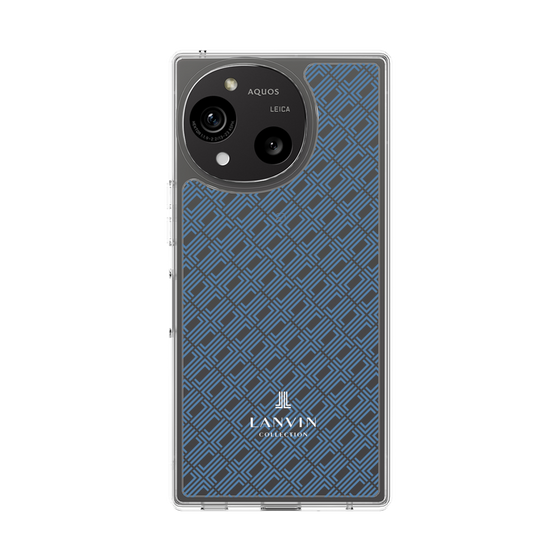 スリムプロテクションケース［ LANVIN COLLECTION - ロゴパターン - ブルー ］