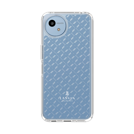 スリムプロテクションケース［ LANVIN COLLECTION - ロゴパターン - ブルー ］