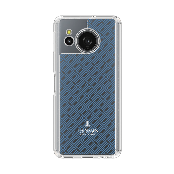 スリムプロテクションケース［ LANVIN COLLECTION - ロゴパターン - ブルー ］