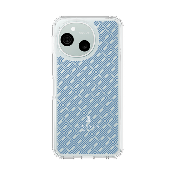 スリムプロテクションケース［ LANVIN COLLECTION - ロゴパターン - ブルー ］