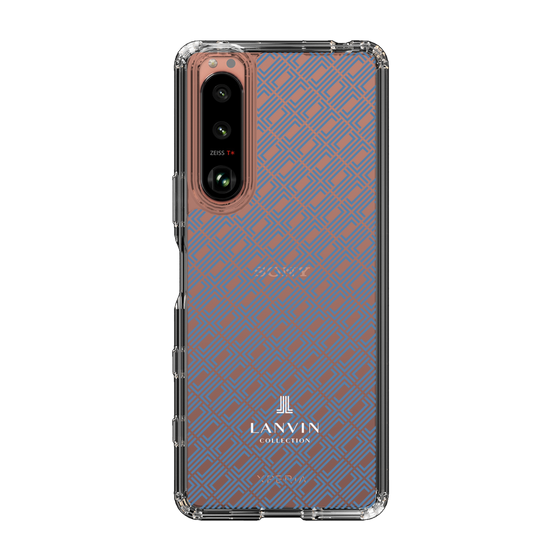 スリムプロテクションケース［ LANVIN COLLECTION - ロゴパターン - ブルー ］