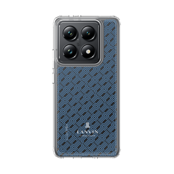 スリムプロテクションケース［ LANVIN COLLECTION - ロゴパターン - ブルー ］