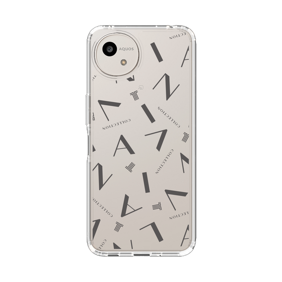 スリムプロテクションケース［ LANVIN COLLECTION - タイポグラフィ - グレー ］