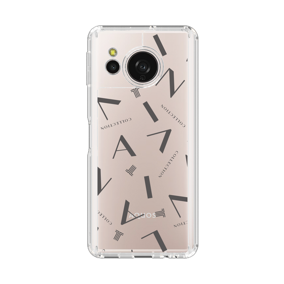 スリムプロテクションケース［ LANVIN COLLECTION - タイポグラフィ - グレー ］