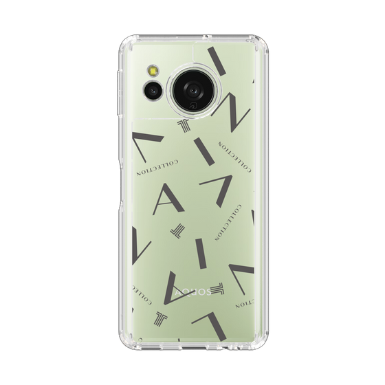 スリムプロテクションケース［ LANVIN COLLECTION - タイポグラフィ - グレー ］