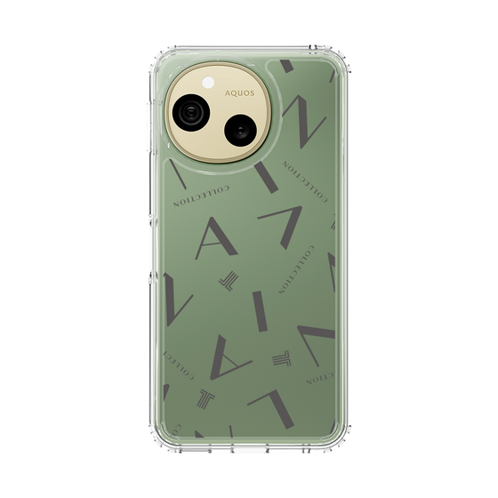 スリムプロテクションケース［ LANVIN COLLECTION - タイポグラフィ - グレー ］