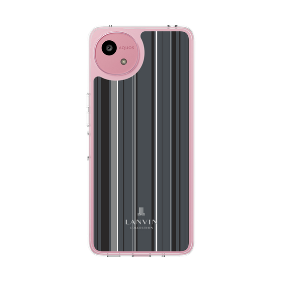スリムプロテクションケース［ LANVIN COLLECTION - ストライプ - グレー ］