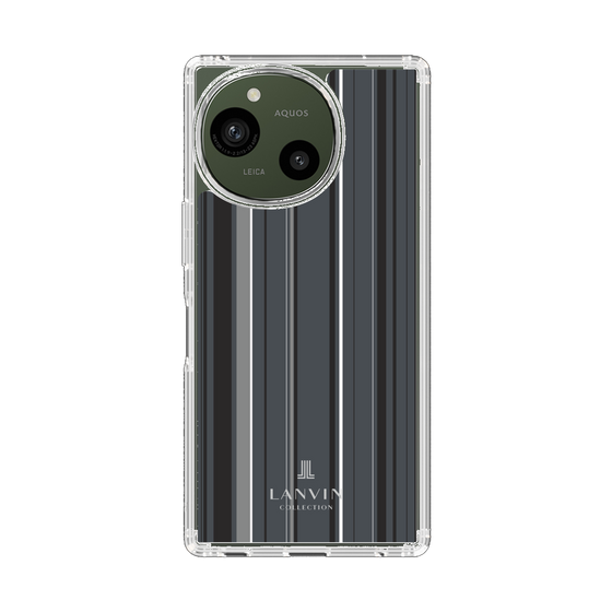 スリムプロテクションケース［ LANVIN COLLECTION - ストライプ - グレー ］