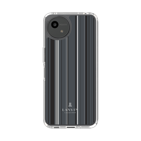 スリムプロテクションケース［ LANVIN COLLECTION - ストライプ - グレー ］