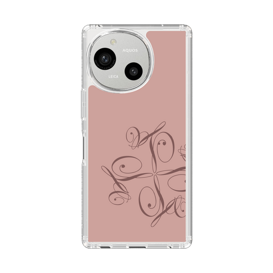 スリムプロテクションケース［ LANVIN COLLECTION - 筆記体ロゴ - ピンクベージュ ］