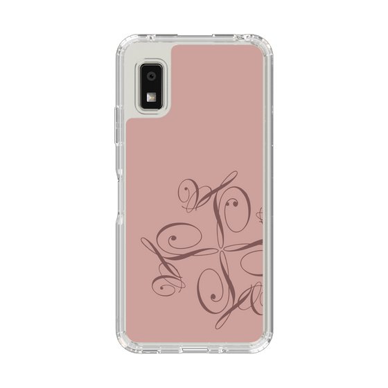 スリムプロテクションケース［ LANVIN COLLECTION - 筆記体ロゴ - ピンクベージュ ］