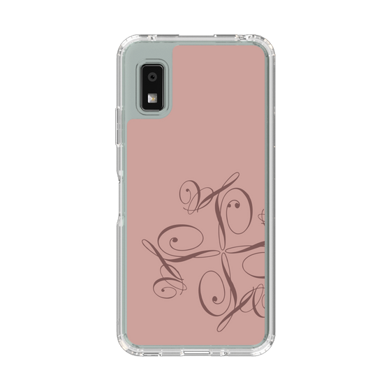 スリムプロテクションケース［ LANVIN COLLECTION - 筆記体ロゴ - ピンクベージュ ］