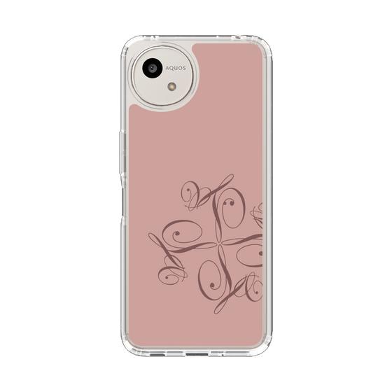 スリムプロテクションケース［ LANVIN COLLECTION - 筆記体ロゴ - ピンクベージュ ］