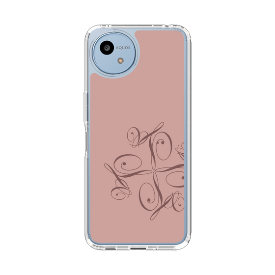 スリムプロテクションケース［ LANVIN COLLECTION - 筆記体ロゴ - ピンクベージュ ］