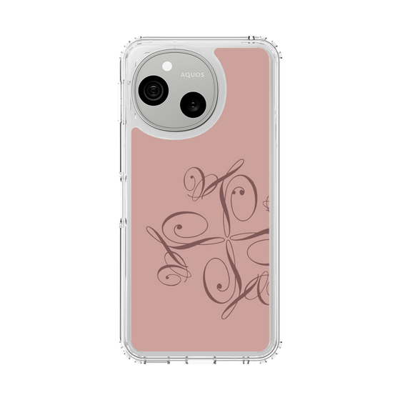 スリムプロテクションケース［ LANVIN COLLECTION - 筆記体ロゴ - ピンクベージュ ］