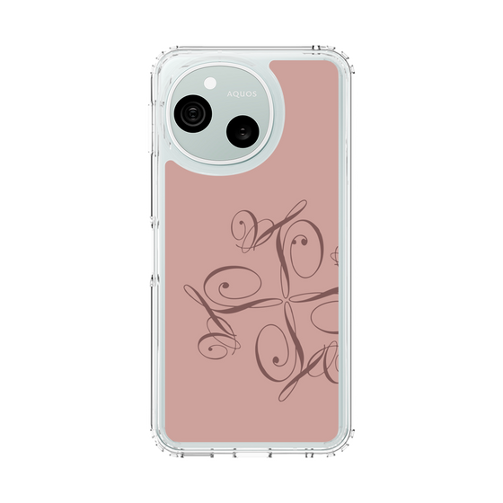 スリムプロテクションケース［ LANVIN COLLECTION - 筆記体ロゴ - ピンクベージュ ］