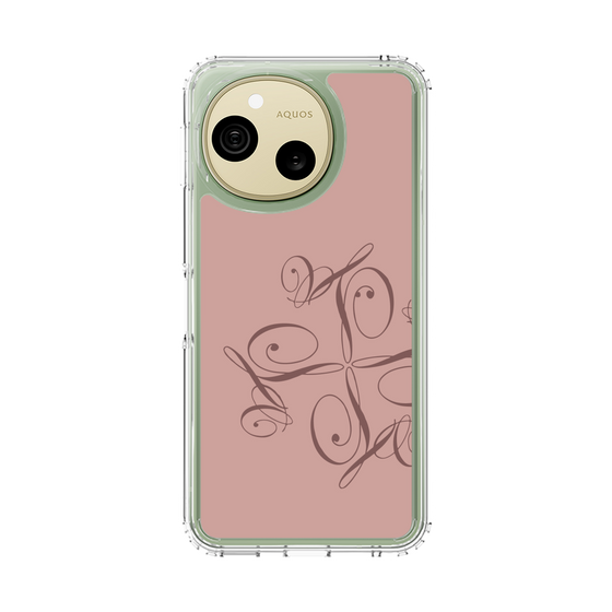 スリムプロテクションケース［ LANVIN COLLECTION - 筆記体ロゴ - ピンクベージュ ］