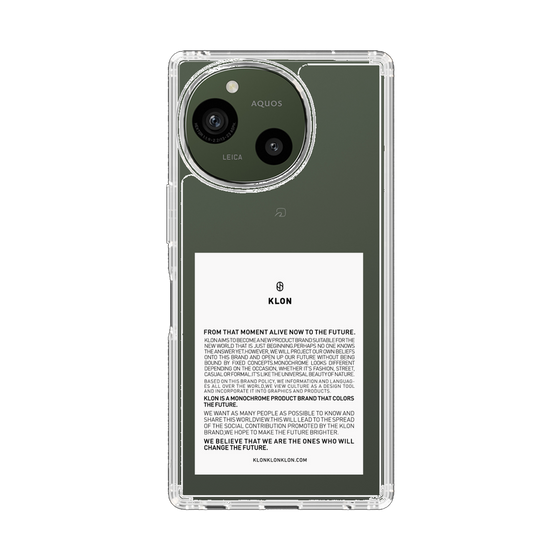 スリムプロテクションケース［ KLON - ラベル - ホワイト ］