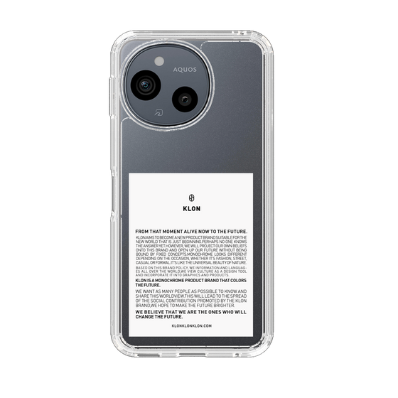 スリムプロテクションケース［ KLON - ラベル - ホワイト ］