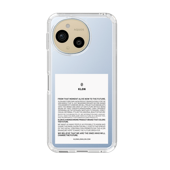 スリムプロテクションケース［ KLON - ラベル - ホワイト ］