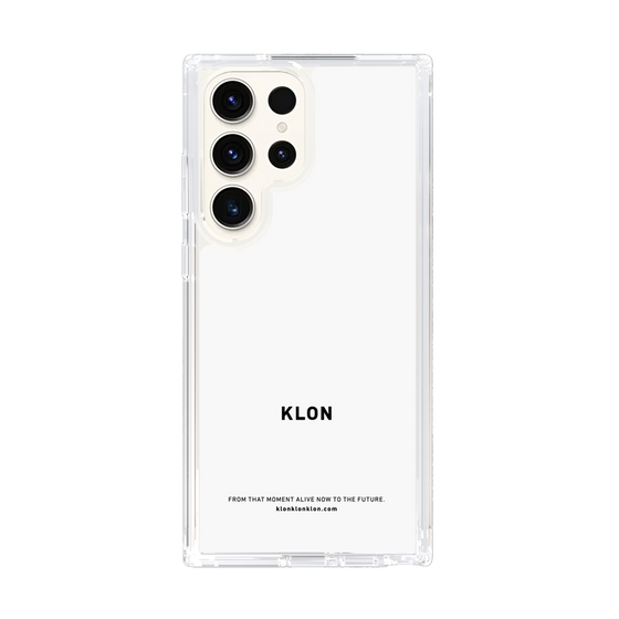 スリムプロテクションケース［ KLON - ロゴ - ホワイト ］