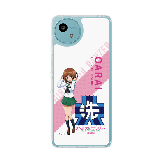 スリムプロテクションケース［ ガールズ＆パンツァー - 西住 みほ - 丸フォント ］