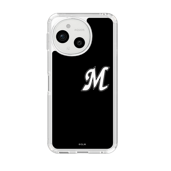 スリムプロテクションケース［ 千葉ロッテマリーンズ - イニシャルロゴ - ブラック ］