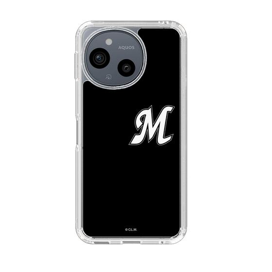 スリムプロテクションケース［ 千葉ロッテマリーンズ - イニシャルロゴ - ブラック ］