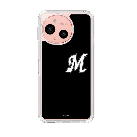 スリムプロテクションケース［ 千葉ロッテマリーンズ - イニシャルロゴ - ブラック ］
