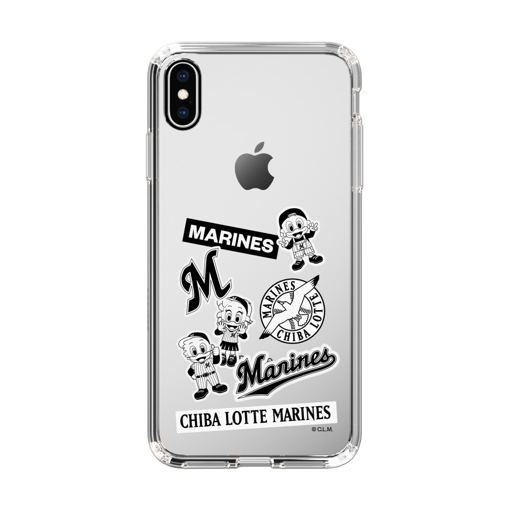 スリムプロテクションケース for Apple iPhone XS Max［ 千葉ロッテマリーンズ - ステッカー ］