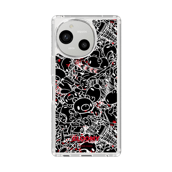 スリムプロテクションケース［ グルーミー - パターン - ブラック ］