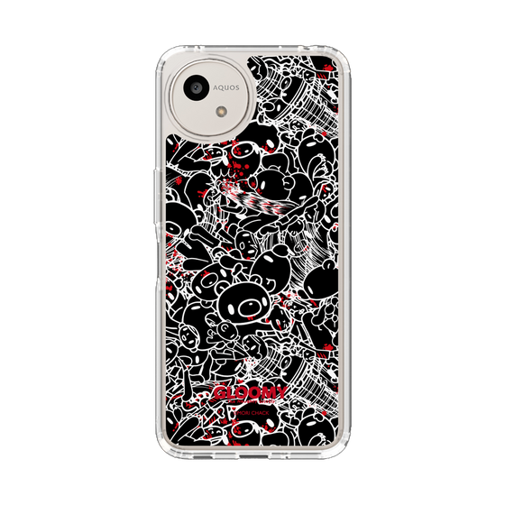 スリムプロテクションケース［ グルーミー - パターン - ブラック ］