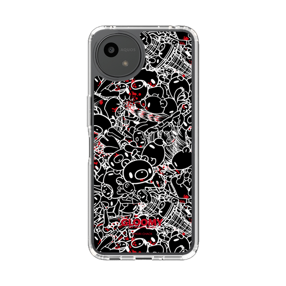 スリムプロテクションケース［ グルーミー - パターン - ブラック ］