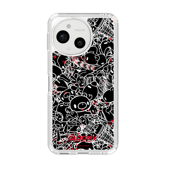 スリムプロテクションケース［ グルーミー - パターン - ブラック ］