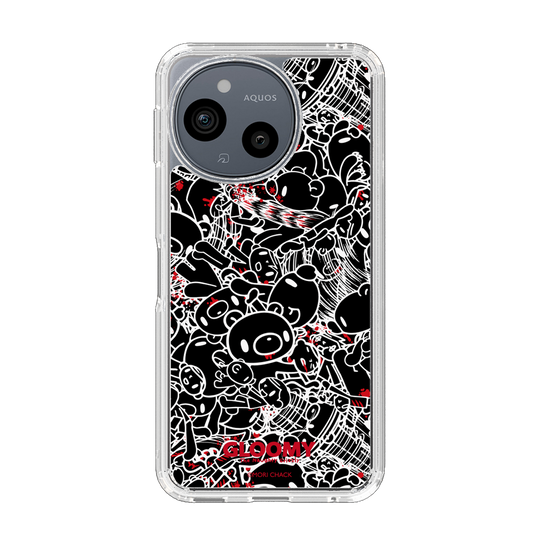 スリムプロテクションケース［ グルーミー - パターン - ブラック ］