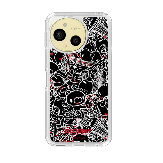 スリムプロテクションケース［ グルーミー - パターン - ブラック ］