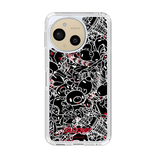 スリムプロテクションケース［ グルーミー - パターン - ブラック ］