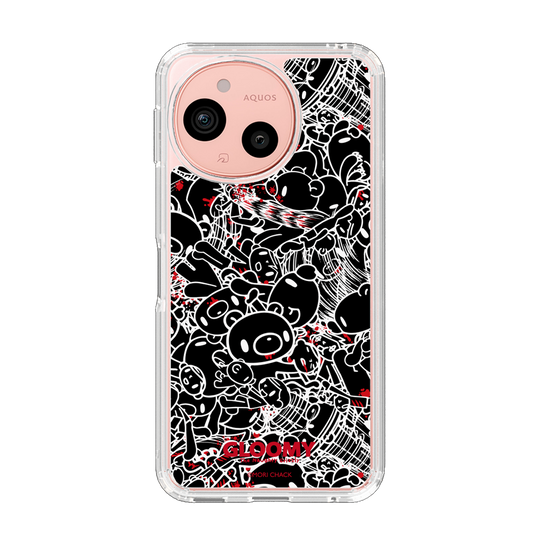 スリムプロテクションケース［ グルーミー - パターン - ブラック ］