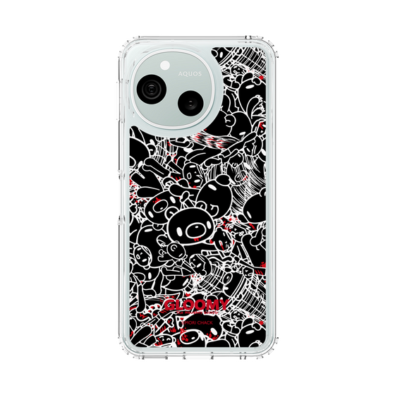 スリムプロテクションケース［ グルーミー - パターン - ブラック ］