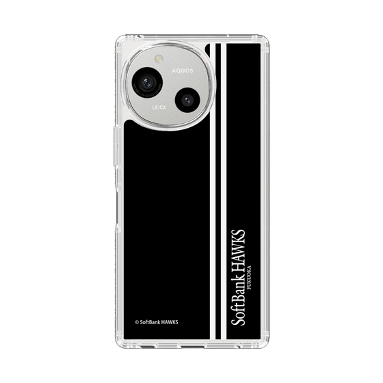 スリムプロテクションケース［ 福岡ソフトバンクホークス - 縦ストライプ - ブラック ］