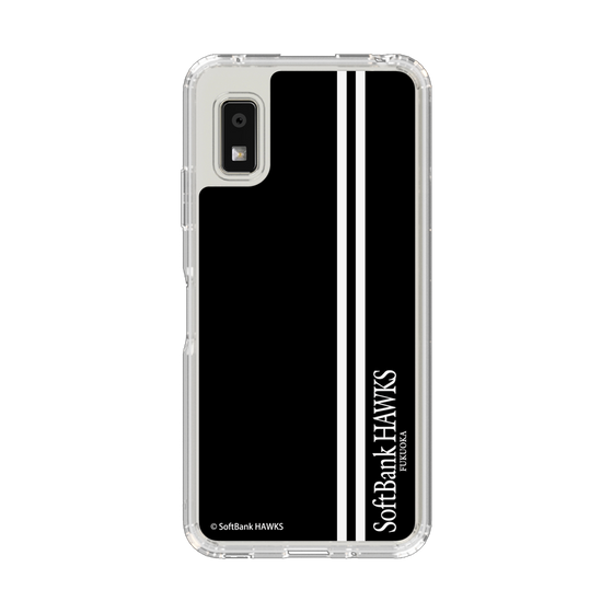 スリムプロテクションケース［ 福岡ソフトバンクホークス - 縦ストライプ - ブラック ］