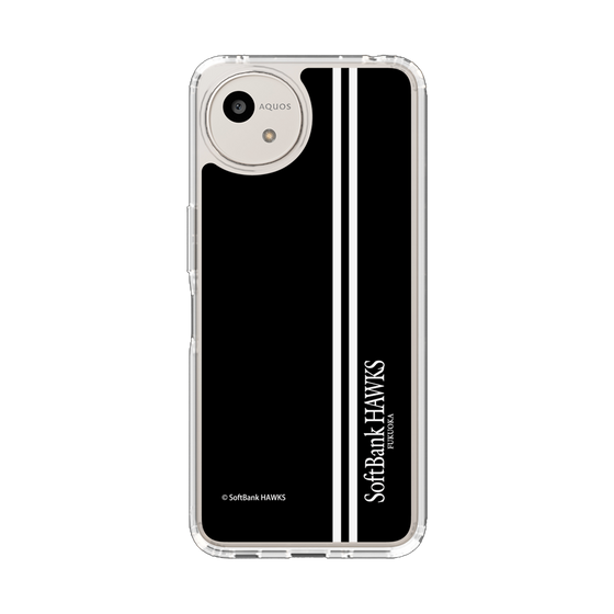 スリムプロテクションケース［ 福岡ソフトバンクホークス - 縦ストライプ - ブラック ］