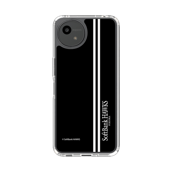 スリムプロテクションケース［ 福岡ソフトバンクホークス - 縦ストライプ - ブラック ］