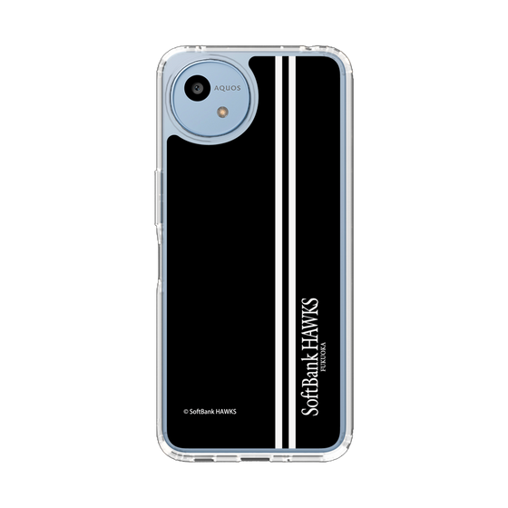 スリムプロテクションケース［ 福岡ソフトバンクホークス - 縦ストライプ - ブラック ］