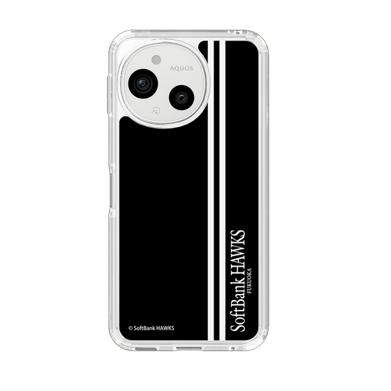 スリムプロテクションケース［ 福岡ソフトバンクホークス - 縦ストライプ - ブラック ］