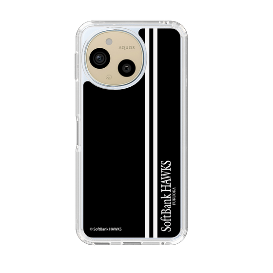 スリムプロテクションケース［ 福岡ソフトバンクホークス - 縦ストライプ - ブラック ］