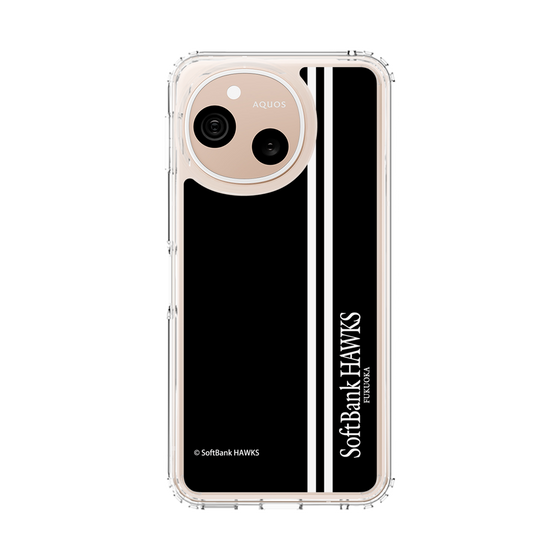 スリムプロテクションケース［ 福岡ソフトバンクホークス - 縦ストライプ - ブラック ］