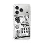 スリムプロテクションケース［ 怪獣8号 - ステッカー - モノクロ ］